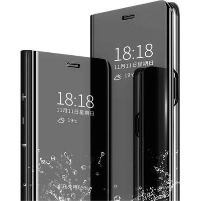 MLOTECH Compatible Case Xiaomi Mi 11 Case+ Screen Protector [2 Pieces] Flip Clear View Translucent Mirror Cover Standing 360°[1207]