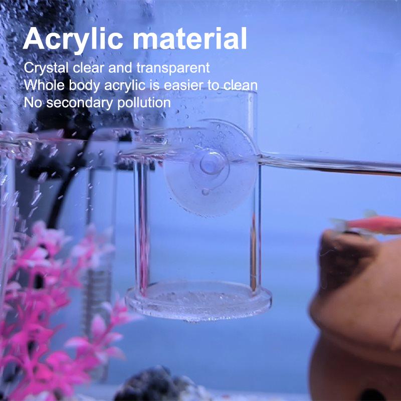 Durable Fish Tank Feeder Aquarium Fish Feeding Ring Transparent Floating Fixed Fish Feeder Feeding Ring Feeding Esophagus