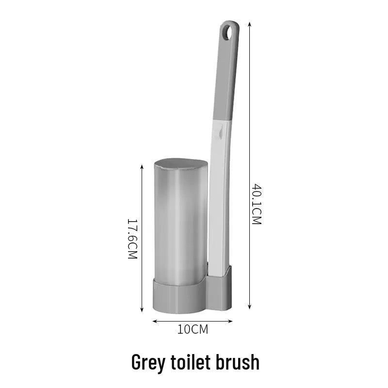 Wall-Mounted Disposable Toilet Brush & Replacement Head