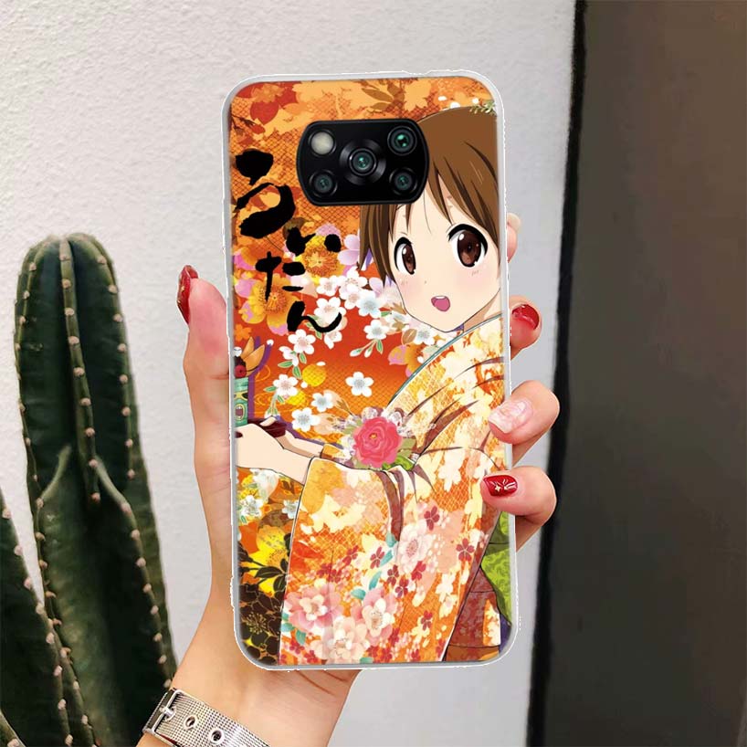 K on! Hirasawa Yui Anime For Xiaomi Poco X6 X3 Nfc X5 X4 F6 F5 Pro Phone Case F4 Gt F3 F2 F1 M5S M4 M3 M2 5G Fundas Coque X3 Nfc