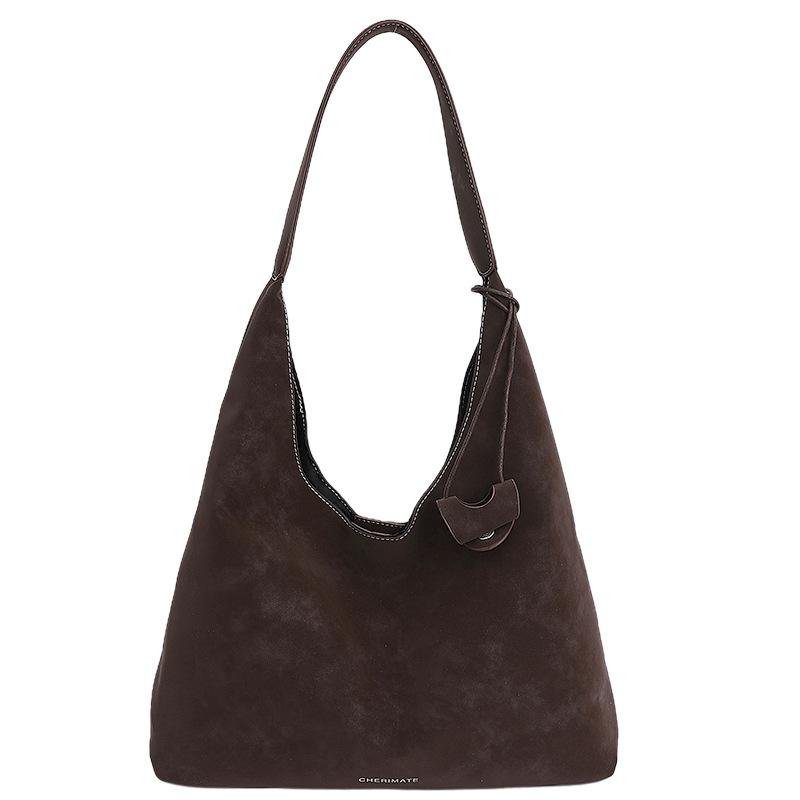 

Large capacity tote bag women s lazy wind shoulder bag handbag 2025 new autumn and winter general leisure commuting bag