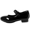 Patent Leather Velcro Tap Shoes for Beginners and Black 30 [s.lemon] Kids,