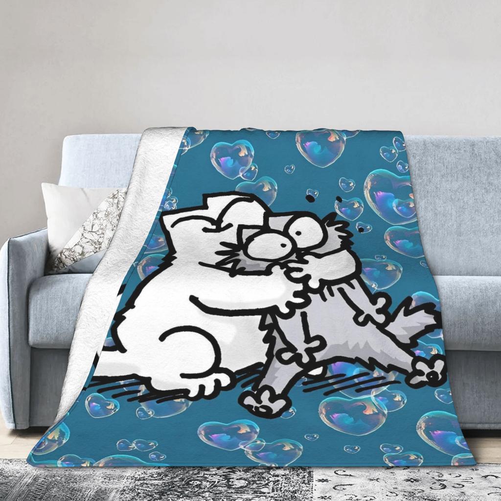 Simons Katze Decken Qualität Warm Weich Bettwäsche Überwürfe Winter Kinder Couch Sessel Sofa Bett Flauschige Tagesdecke