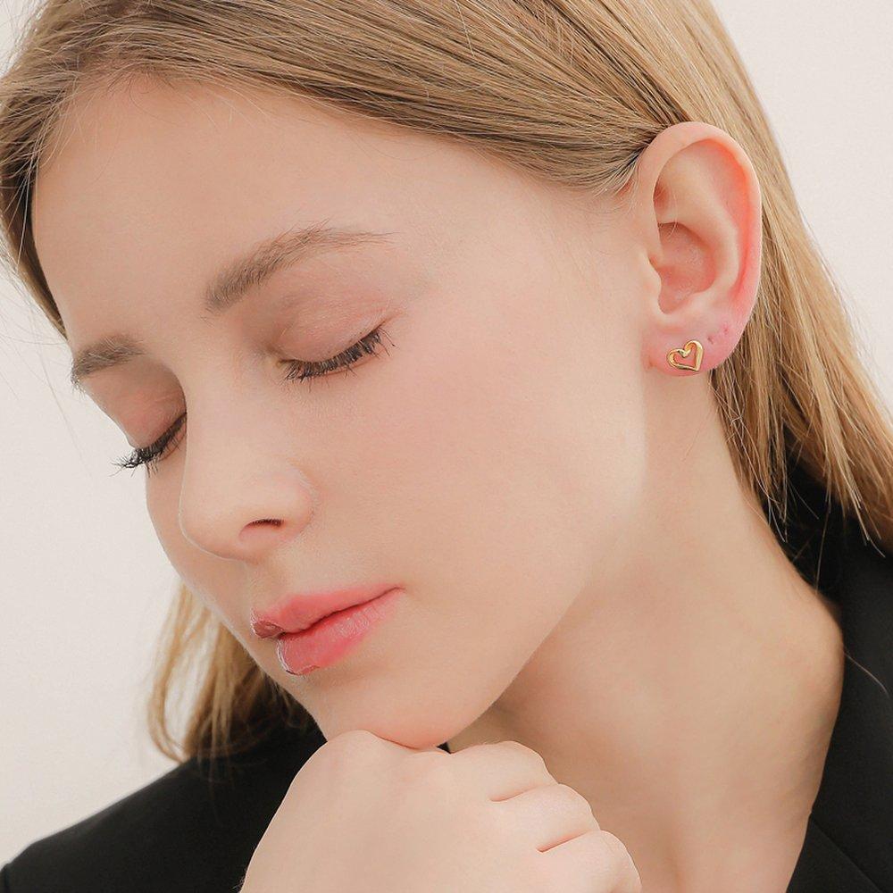 J.Lauren Wave Open Heart Silver Earrings M03768