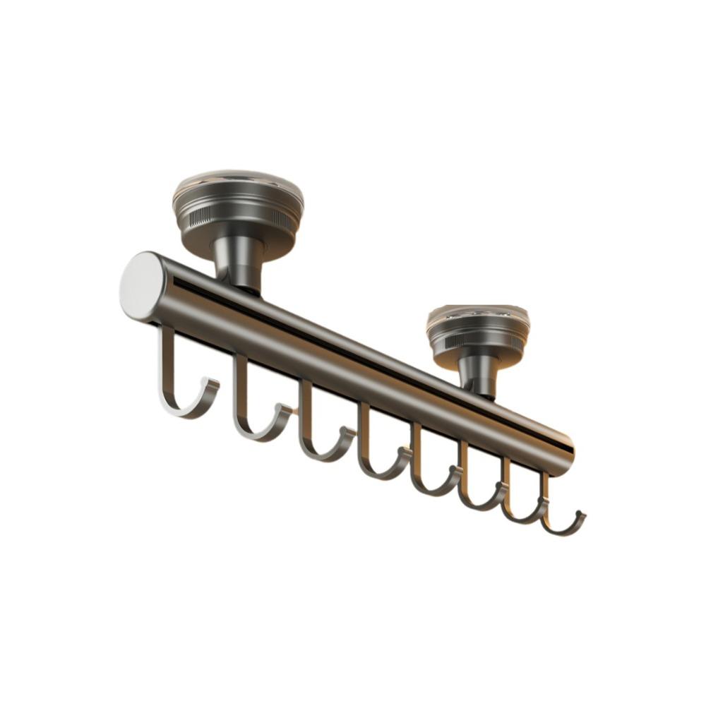 Space Saving Sliding Wardrobe Hooks Removable Moisture-proof Pull-Out Clothes Hanger Adjustable No-Drill Scarf Tie Rack Bedroom