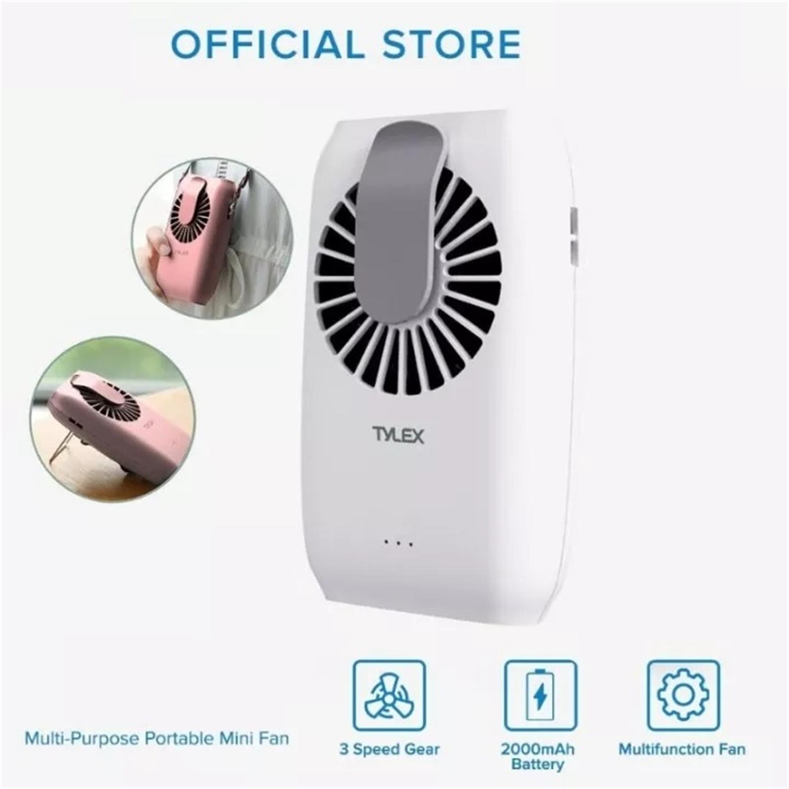 Hanging Neck Fan Portable Usb Rechargeable Wearable Waist Clip Fan For Outdoor Work Travel Camping Fishing Sports White#0