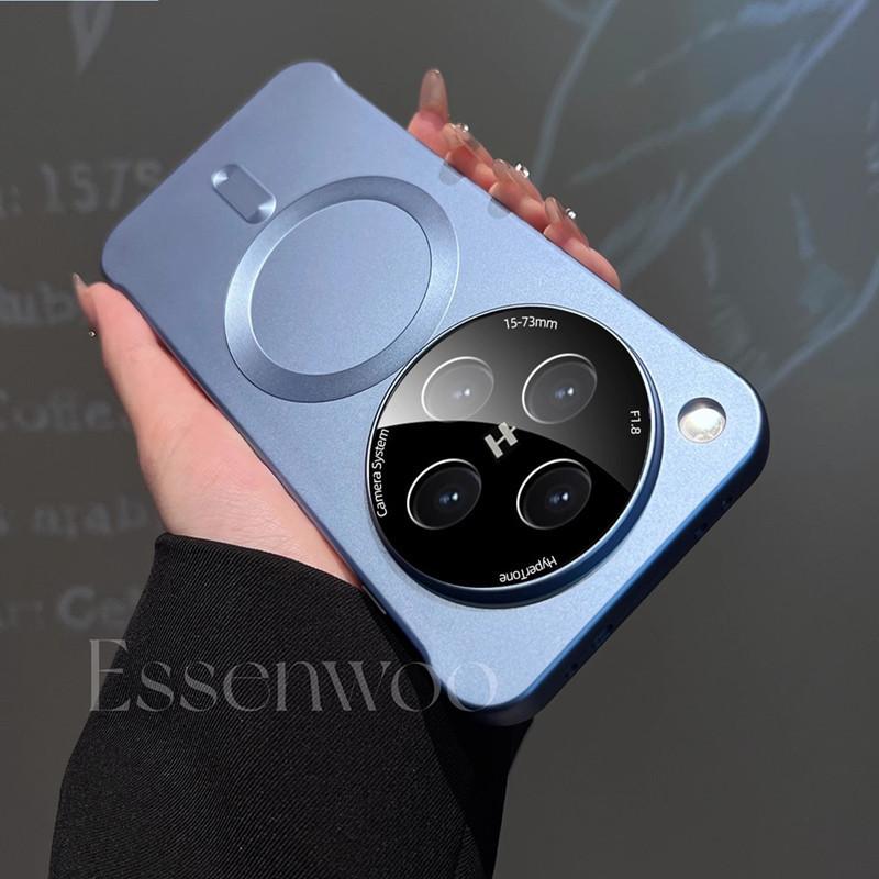This Is Suitable for The OPPOFindx8 Ultra-thin Nude-feel Matte PCfindX8pro Phone Case with A Metallic Paint Magnetic Attachment Borderless Design