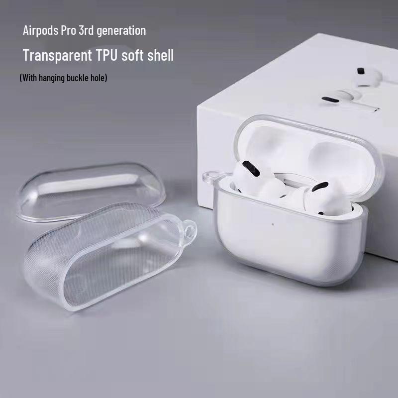 Compatible Transparent TPU Earphone Case for AirPods 4th Generation & AirPods Pro 2nd Generation