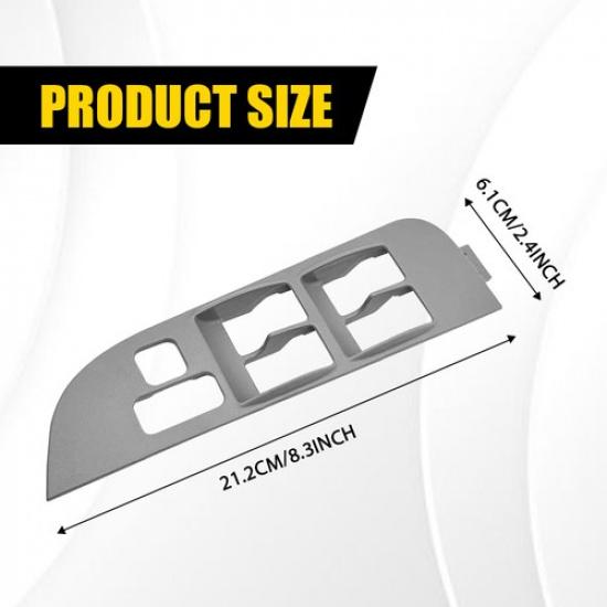 Driver Left Master Power Window Switch Bezel Trim Gray For 98-02 Toyota Corolla