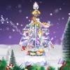 738 STÜCKE Lila Weihnachtsbaum Spieluhr Block mit Lichtern und Spielzeug Erwachsene Kind Wohnkultur Weihnachten Geburtstagsgeschenk