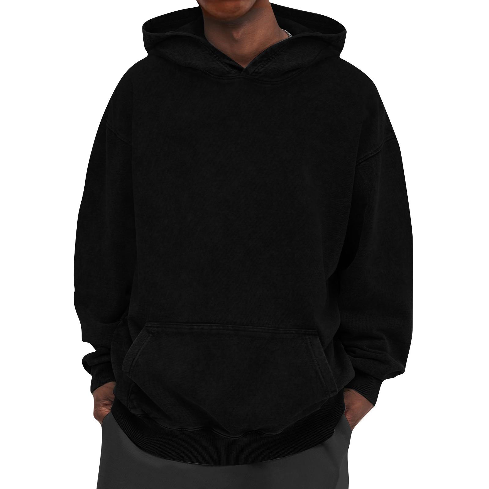 

Спортивный костюм с капюшоном, унисекс, одежда для бега, пуловер с длинными рукавами, толстовка с капюшоном L чёрный