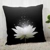 New Lotus Pillow Cover Bedroom Home Office Decorative Flowers Pillowcase Square Zipper Pillow Cases Satin Soft No Fade