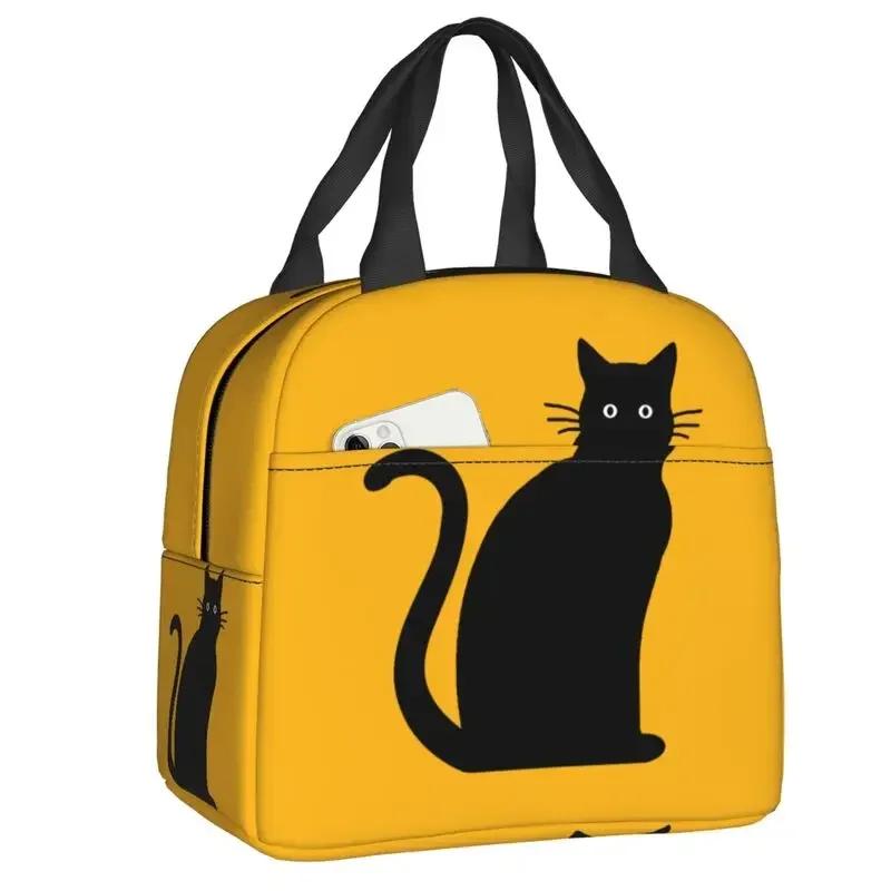 Cat Lunch Bag Women Reusable Cooler Thermal Insulated Lunch Box for School Multifunction Food Bento Box