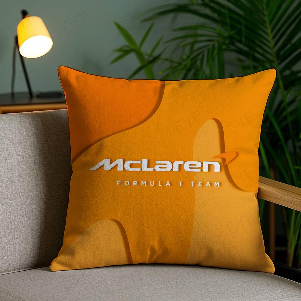 Крутая машина M-McLaren F-F1 Наволочка Антиклещевая наволочка Невидимая молния Шелковистый короткий плюш Чехол на подушку для дивана 16x16Inch