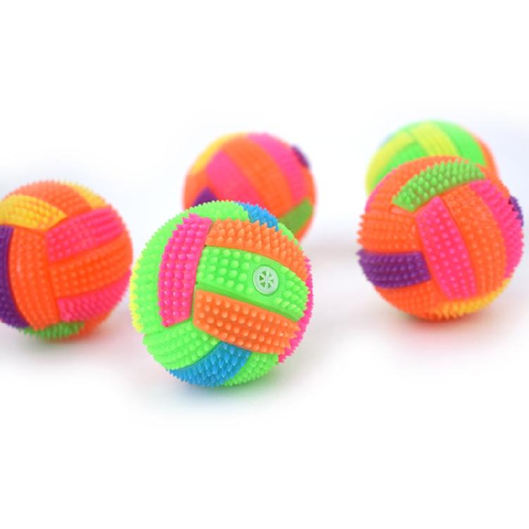 Hundespielzeug zum Kauen für kleine bis große Hunde Gummi Quietschend Leuchtender Ball Langeweile vertreiben