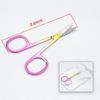 Stainless Steel Multi-Color Curved Tip Eyebrow and Eyelash Trimmer Scissors