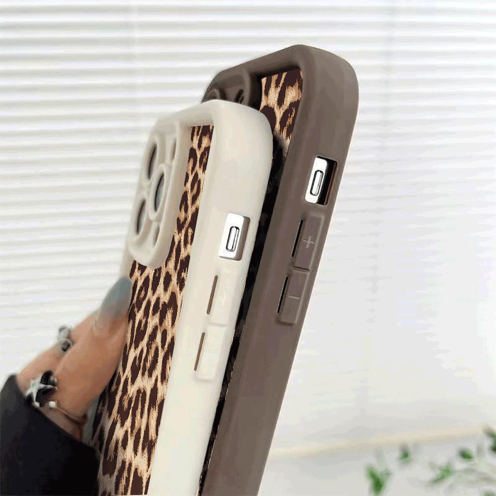 Brown Leopard Print Pattern Shockproof Phone Case for Xiaomi Redmi Note 14 13 12 11 10 9 8 7 Pro Anti-Slip Soft TPU Cover