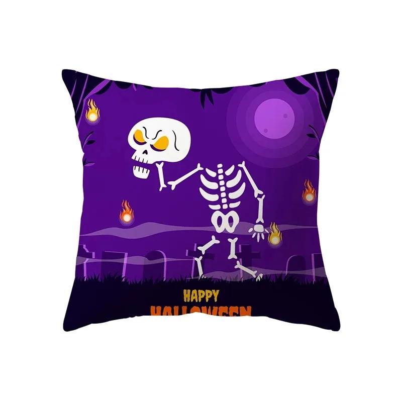 Motyw Halloween Czaszka Dynia Lampion Wzór Poszewka na Poduszkę Pokój Dzienny Biuro Poszewka na Poduszkę Sofa Samochód