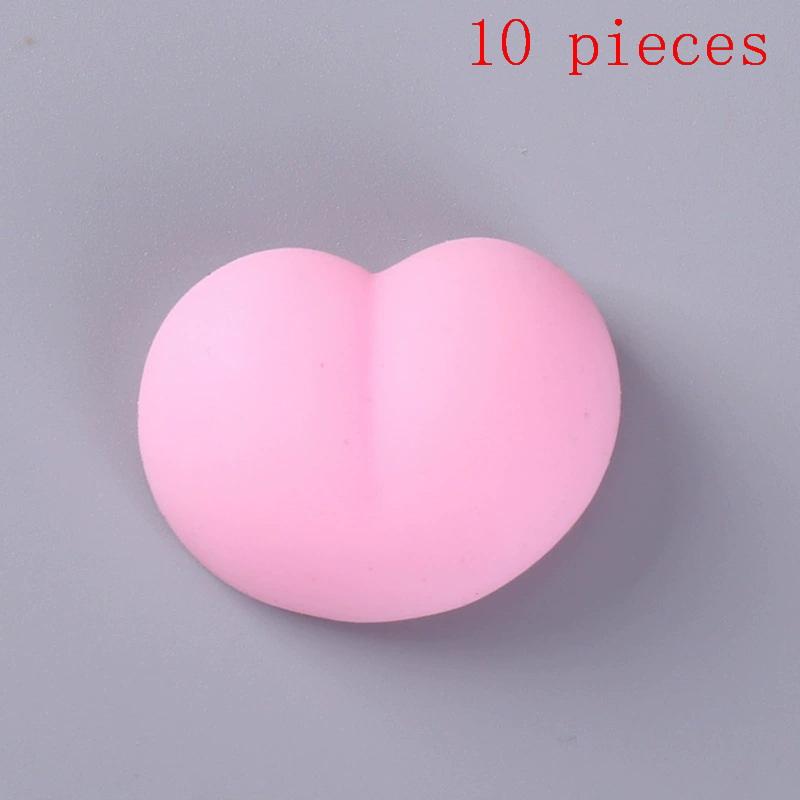 10/30Pcs Stereo Relieve Stress Peach Bum Sticker Mobile Phone Decoration Accessories Fun Butt Mochi Squeeze Toy