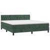 Maison Exclusive - Sommier à lattes de lit avec matelas LED Vert foncé 160x200 cm