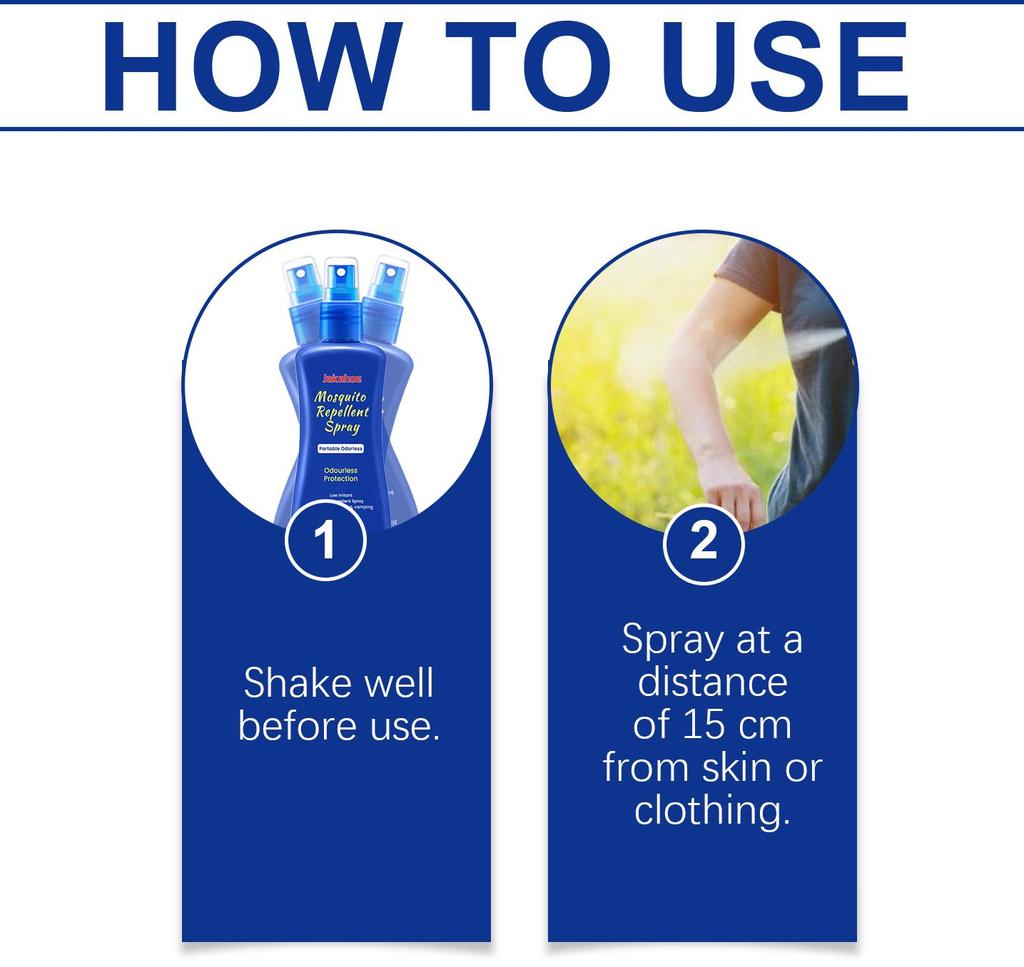 Jakehoe Portable Mosquito Repellent Spray, Low Irritation, Mosquito Repellent Spray, Long-Lasting Anti-Mosquito Protection, Mosquito Spray 175ml