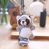Adorable Cute Plush Raccoon Keychain Pendant Soft Stuffed Toy For Bags And Accessories