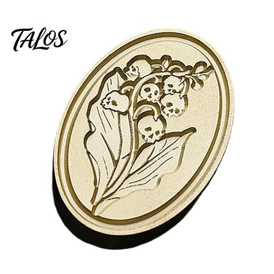 Suprimentos para Selagem com Cera Cabeça de Carimbo Gótico, Carimbo de Latão com Padrão de Caveira e Morcego Retrô, Estilo Punk para Decoração de Cartas Vintage