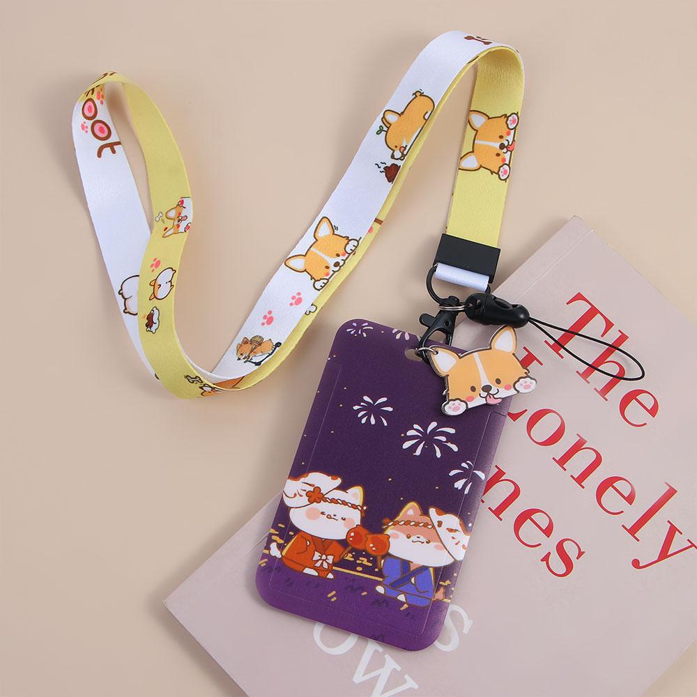ID Bus Keychains Cartoon Card Holders Card Storage Cover Card Access Control Korean Card Case