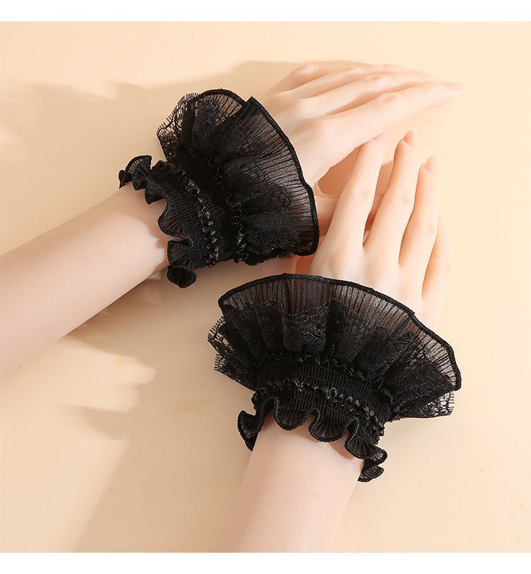 Женские кружевные рукава-фонарики с манжетами-колокольчиками