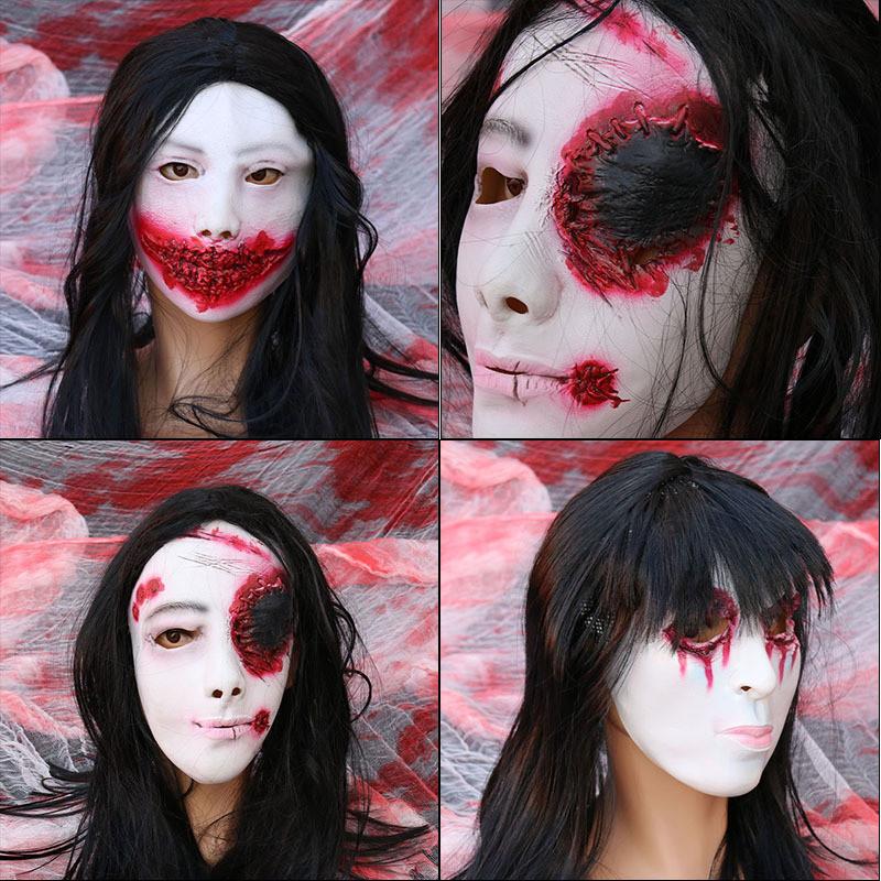 Sadako Halloween Yamamura Horror Mask Haunted House Escape Npc Costume Props