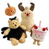 Funny Halloween Plush Toys Cute Cartoon Spider Bear Pumpkin Doll Soft Stuffed Strawberry Cake for Kids Festival Decor Party Gift