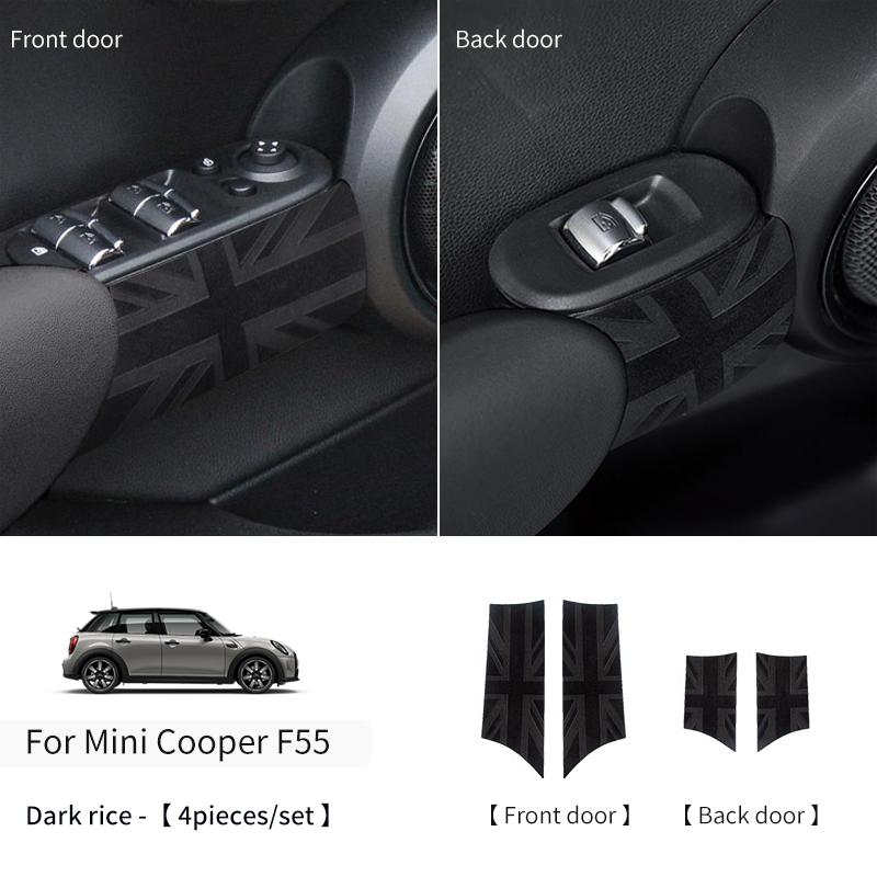 Autocollant Accoudoir de Porte de Voiture Pour Mini Cooper F55 F56 Cuir PU Poignée de Porte Auto Autocollant Accessoires de Décoration Intérieure de Voiture