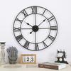 Large Metal Wall Clocks Silent Non Ticking Vintage Style Wall Clock With Roman Numerals For Room Hotel Decor Gift - Ri