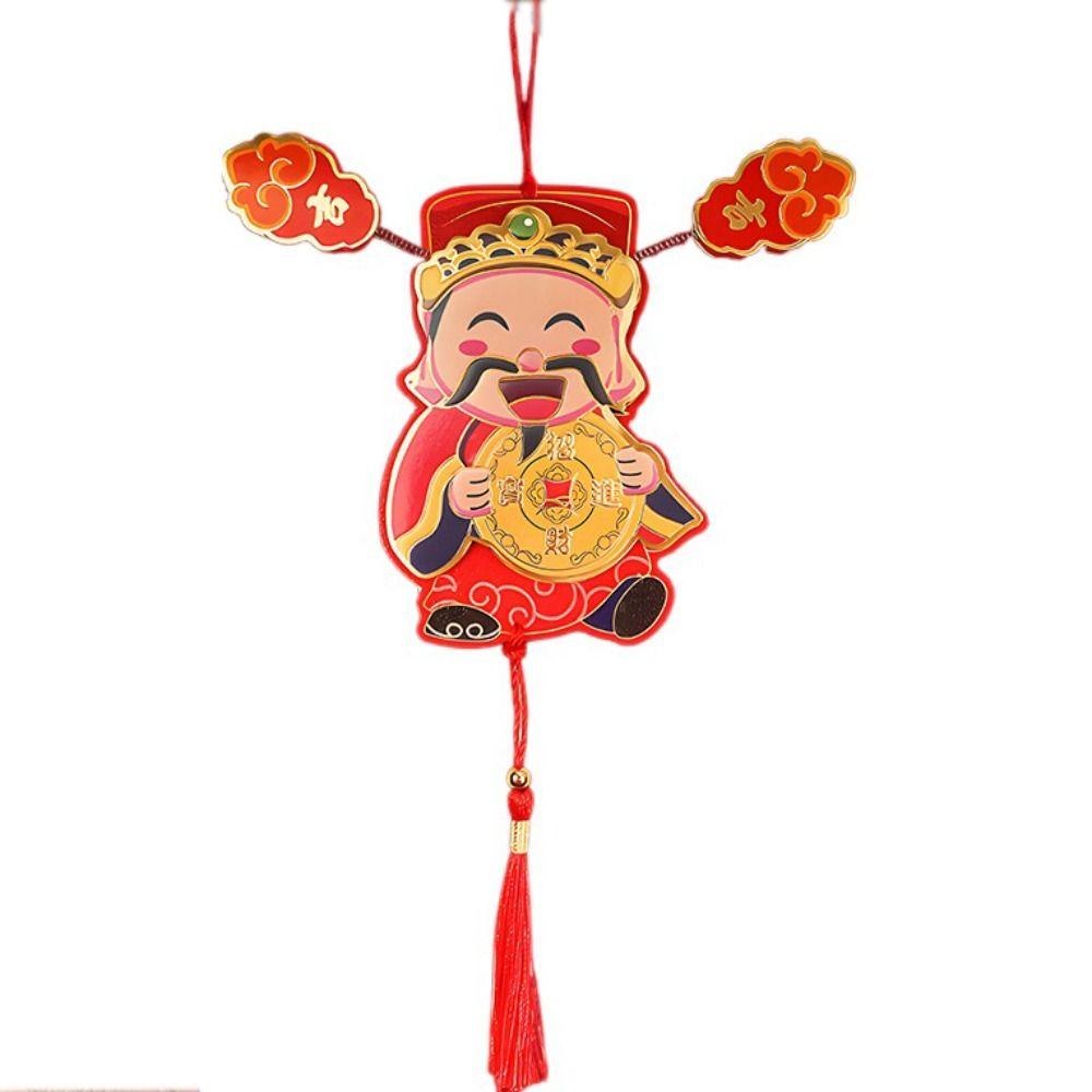 Spring Ears God of Wealth Fridge Magnets Art Paper New Year Fridge Stickers  New Year's Eve