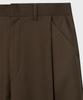 NONBLANK One-Pleat Curved Wide Slacks_Brown
