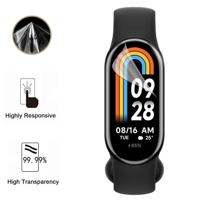 Screen Protector for Xiaomi Mi Band 8 [6 Pack] Ultra Thin Resistant Protective Plastic Film Phonillico