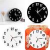 Horloge murale anti-acrylique inversée avec affichage LED pour la décoration du salon