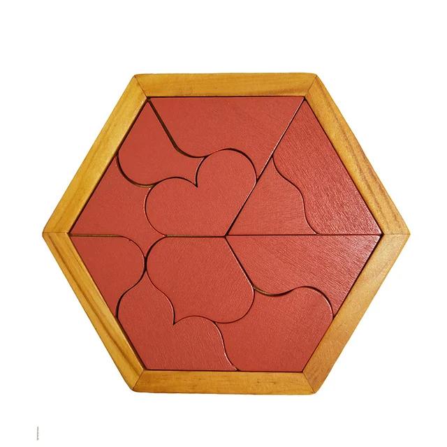 Šestihranné mimozemské šachy Tangram Puzzle Brainstorming 11dílné blokové puzzle Puzzle Klasické puzzle dětské hračky