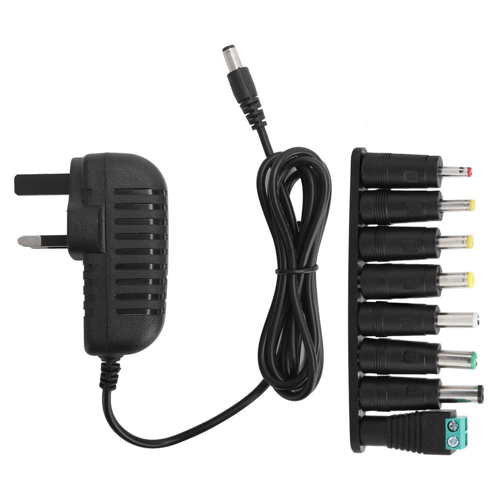 Adaptor Alimentare 12V 2A Benzi LED Încărcător Comutare cu 8 Mufe de Conversie DC 100‑240V Mufă UK