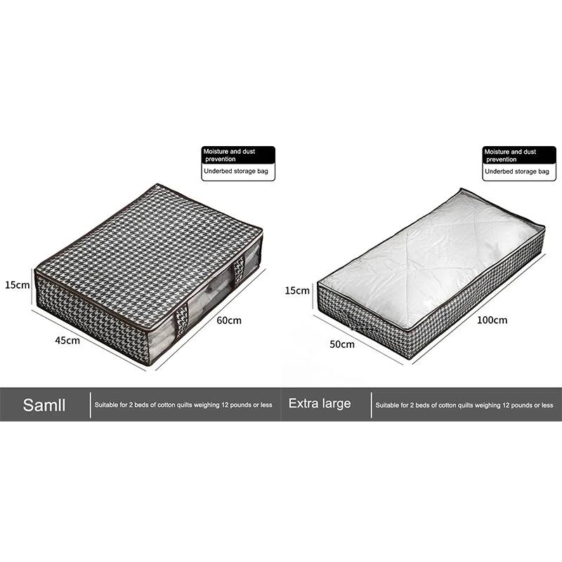 Under Bed Storage Bag 75L Large Capacity Clothes Quilt Storage Box Bed Bottom Dustproof Moisture-Proof Organizing Bag Save Space