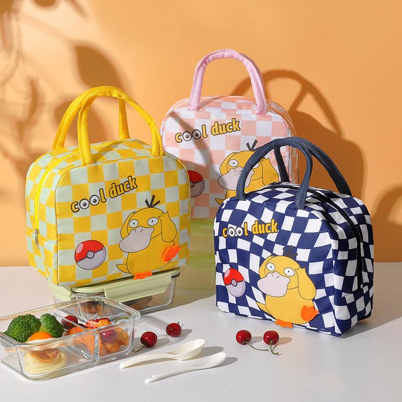 Cute And Fun Cartoon Style Oxford Cloth Bento Bag With Pearl Cotton And Aluminum Foil Material
