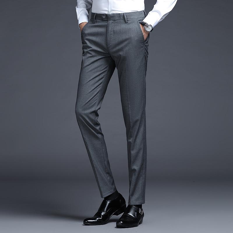 Pánské 2024 Klasické Čtyřsezónní Kalhoty s Rovnou Nohavicí - Business Casual & Profesionální Styl.