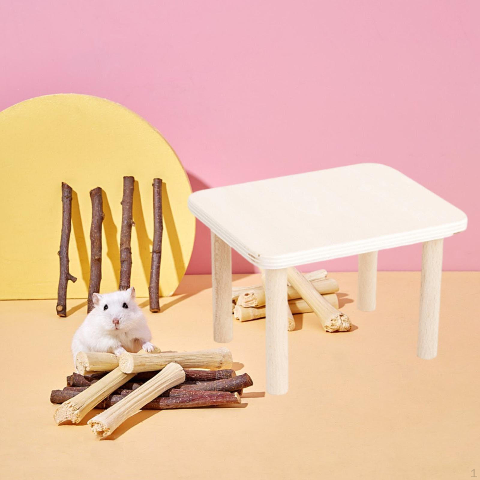 

Игровая деревянная платформа для хомяка, аксессуары для клетки, домик для питомца, деревянная подставка S