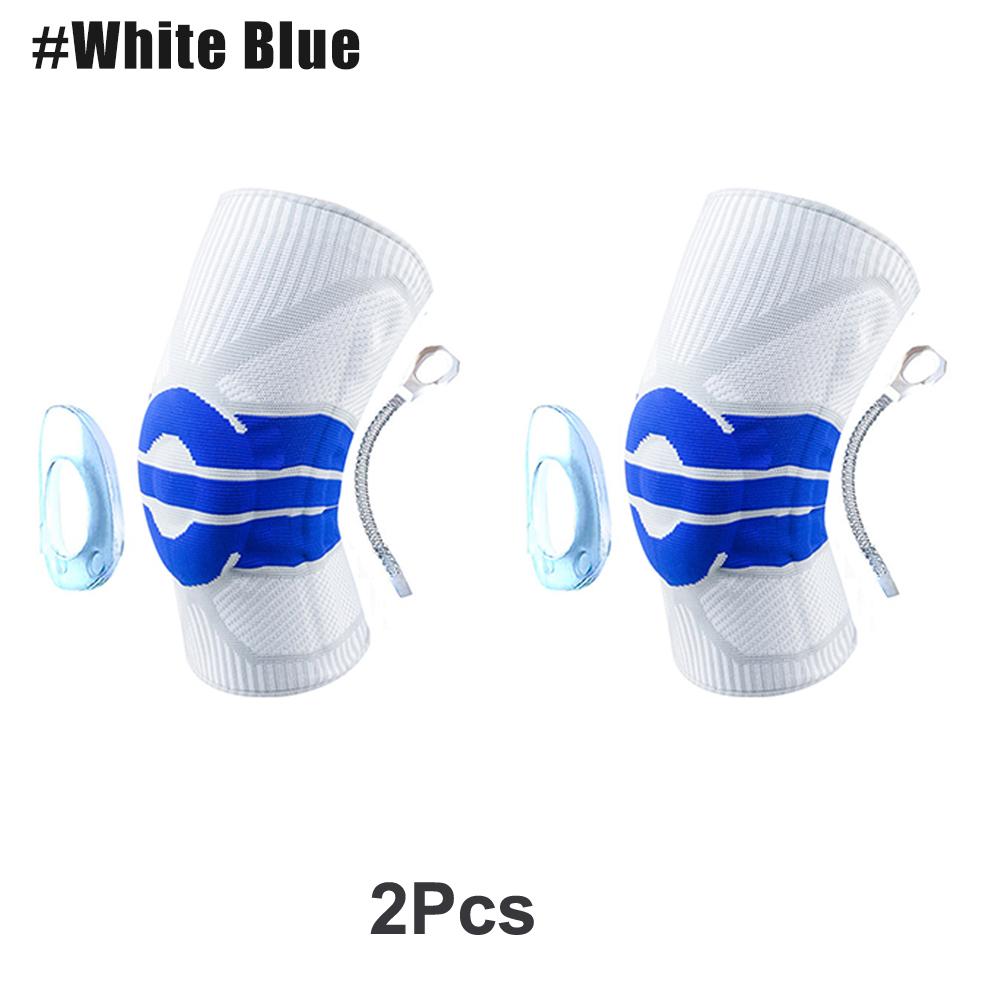 Ginocchiera Compressione con Supporto a Molla in Gel di Silicone per Menisco Strappato Artrite Corsa Stabilizzatore Rotula Uomo