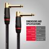 MONSTER CABLE BASS2-0.75DA 8-inch Instrument Cable for Bass Guitar, LXL Plug, M, 600544