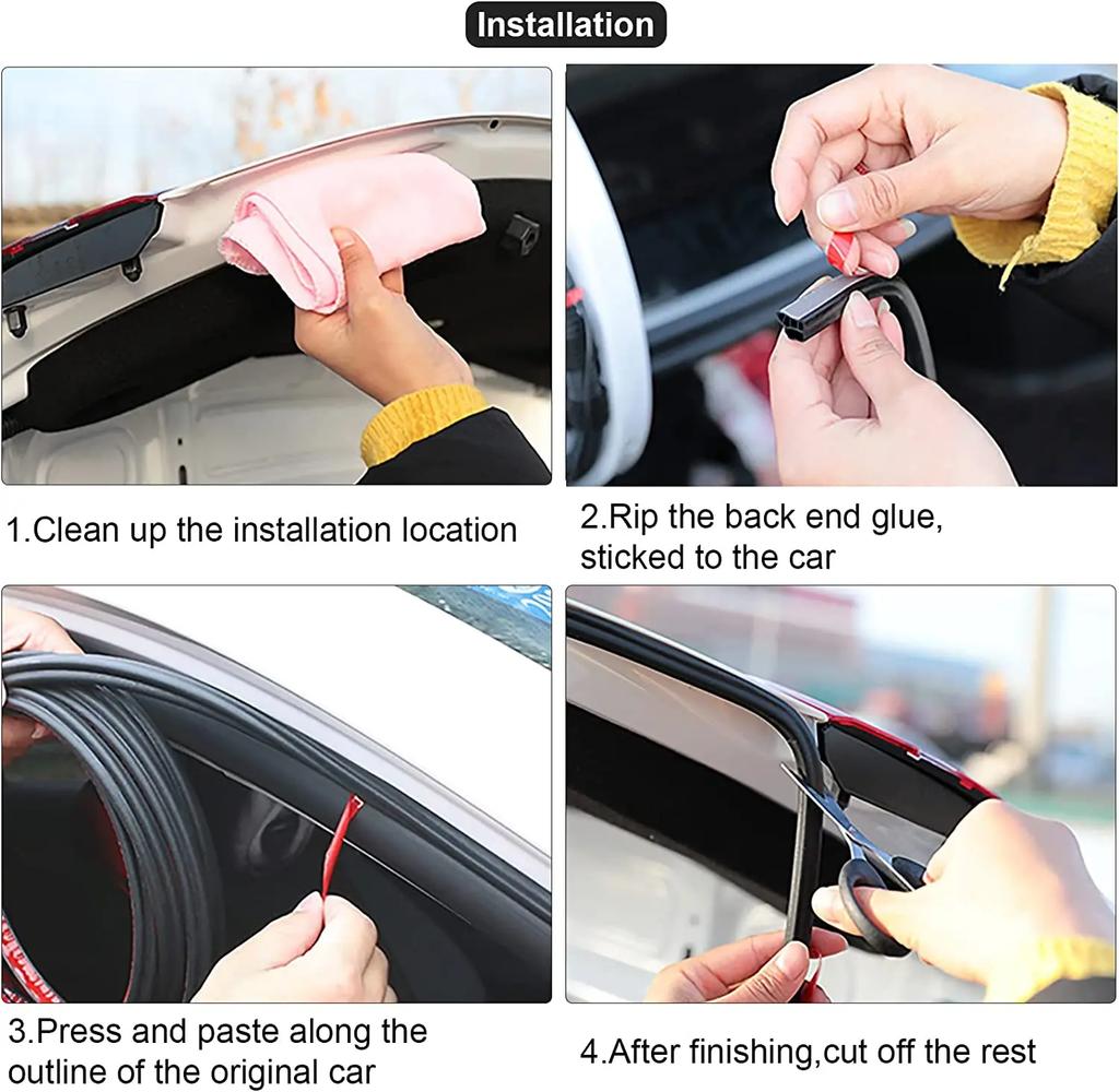 Universal Car Seals Sealant Strips Auto Rubber Door Sealing Interior Doors Seal Strip Automobiles Noise Insulation Weatherstrip