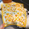 New Love Print 70*70cm Silk Satin Hair Scarf Women Handkerchief Printed Female Square Head Bandana Small Neck Muffler Hijab Lady