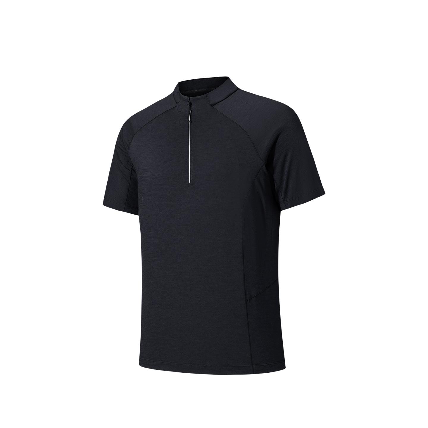 

Anta Champion Mens Short Sleeve Knitted T-Shirt Summer 2026 Men Tops Basic-Black 152620106-2 M