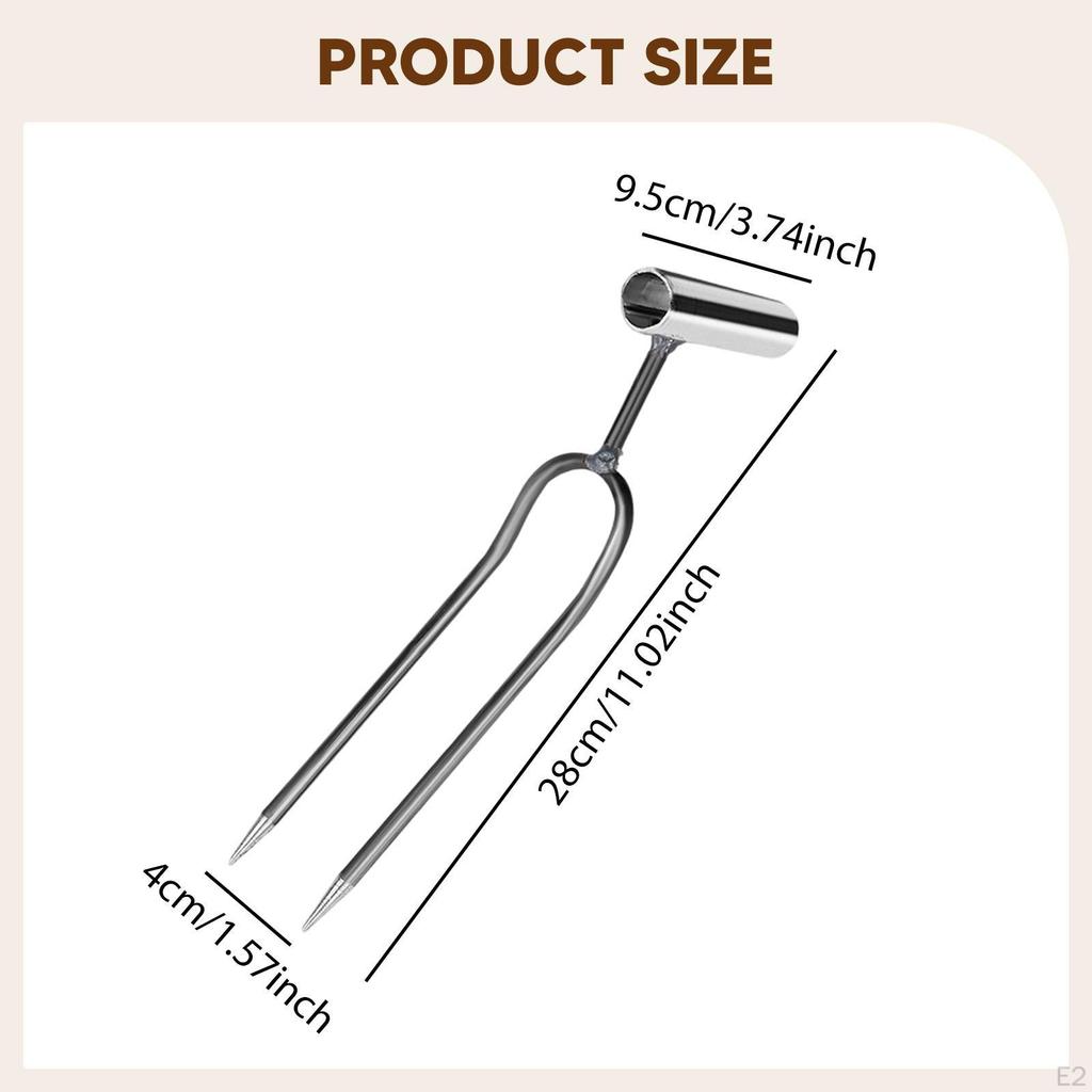 Garden Hand Tiller Weeding Tool Steel 2 Tines for Raised Beds, Borders & Containers Effortless Lawn