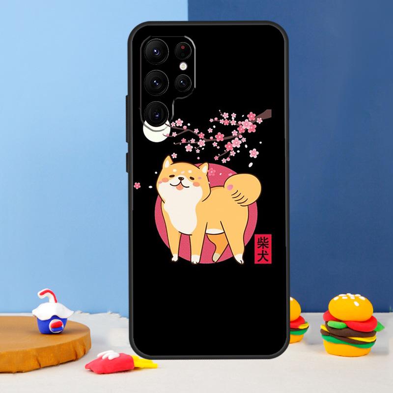 Animal Cartoon Akita Dog Phone Case For Samsung Galaxy S25 Ultra S9 S10 S20 S21 S22 Plus S23 FE S24 Ultra Cover Coque